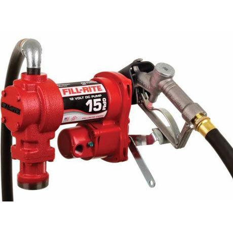 Fill-Rite 12V DC Fuel Transfer Pump with Nozzle, 15-GPM