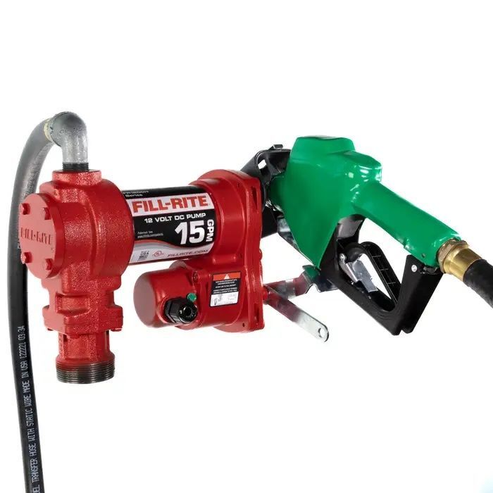 Fill-Rite 12V DC Fuel Transfer Pump with Diesel Nozzle, 15-GPM