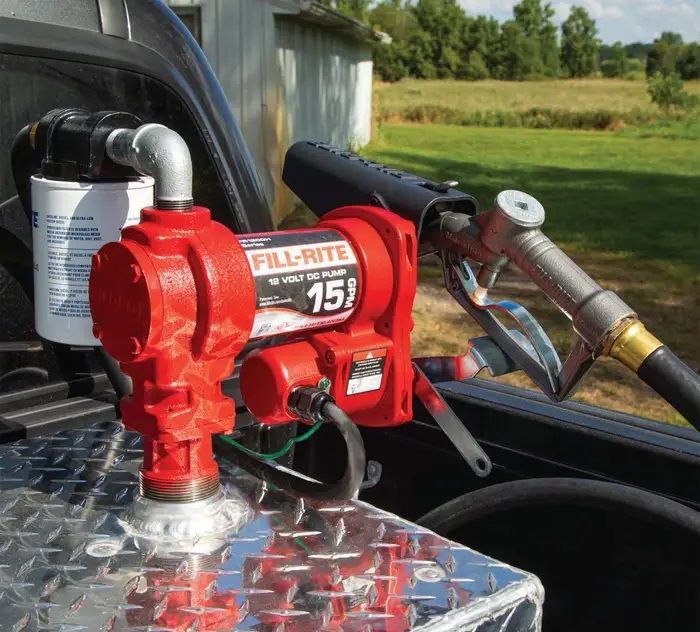 Fill-Rite Fuel Transfer Pump with Nozzle and Particulate Filter Kit, 15-GPM 