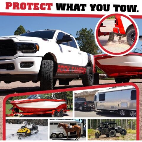 Rock Tamers Black Mudflap System, 2.5-In