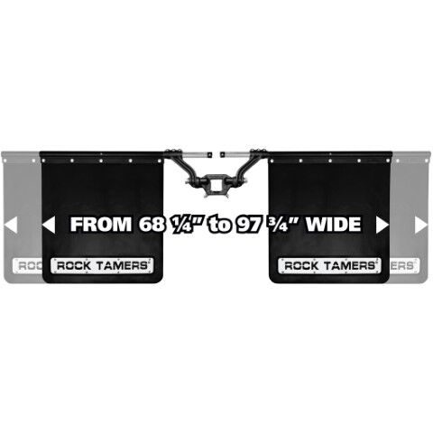 Rock Tamers Black Mudflap System, 3-In