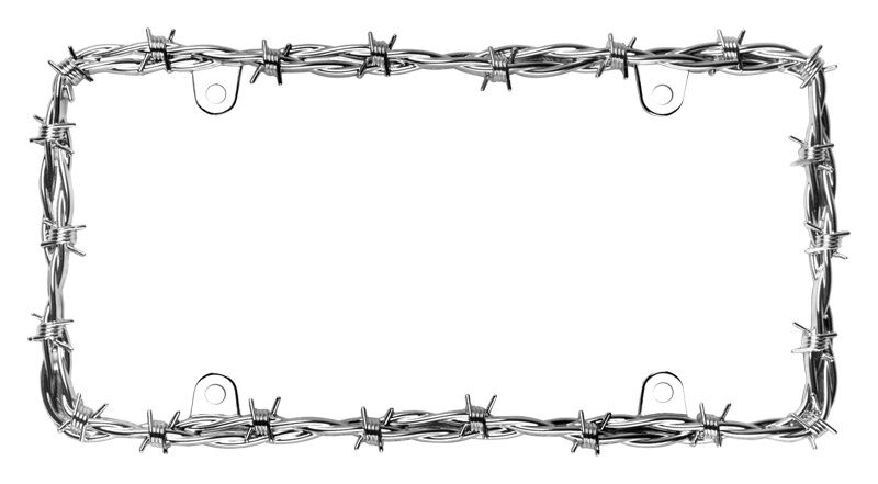 Cruiser Accessories Barbed Wire II License Plate Frame