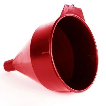 WirthCo Red Safety Polyethylene Funnel With Screen, 6-Qt