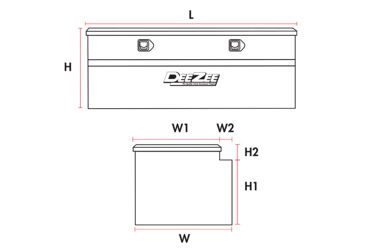 Dee Zee Red Label Portable Utility Chest With Paddle Handles, 37-In