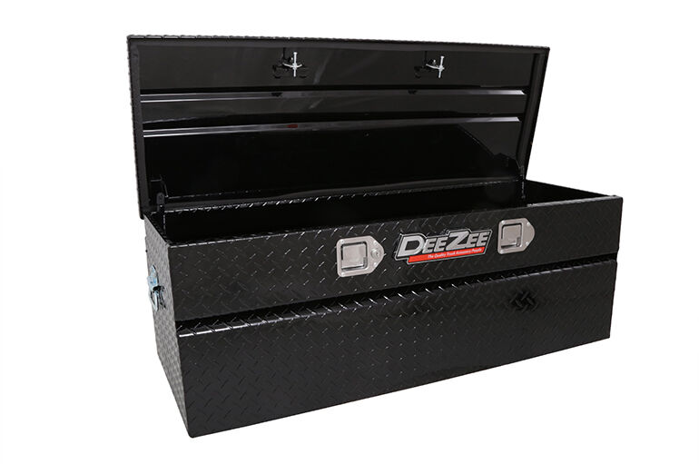 Dee Zee Red Label Gloss Black Portable Utility Chest With Paddle Handles, 46-In