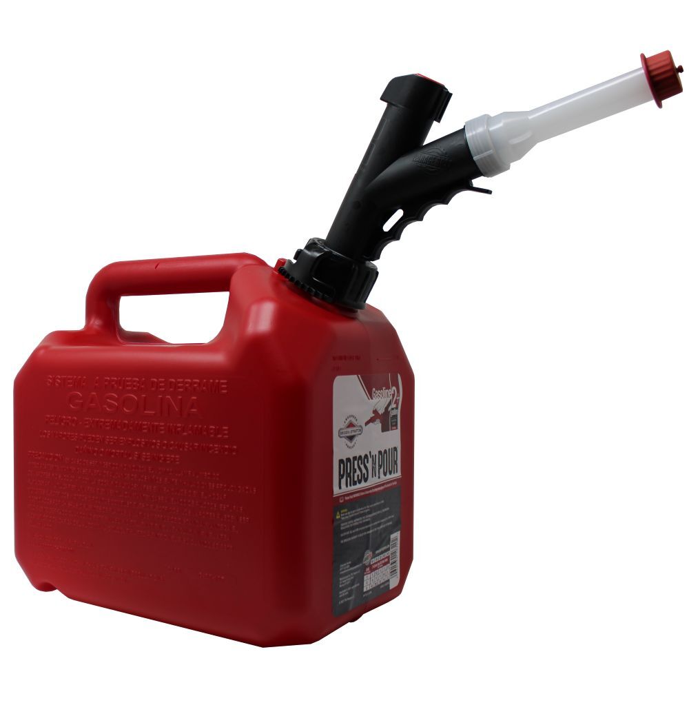 Briggs & Stratton Press 'N Pour Gas Can, 2-Gal