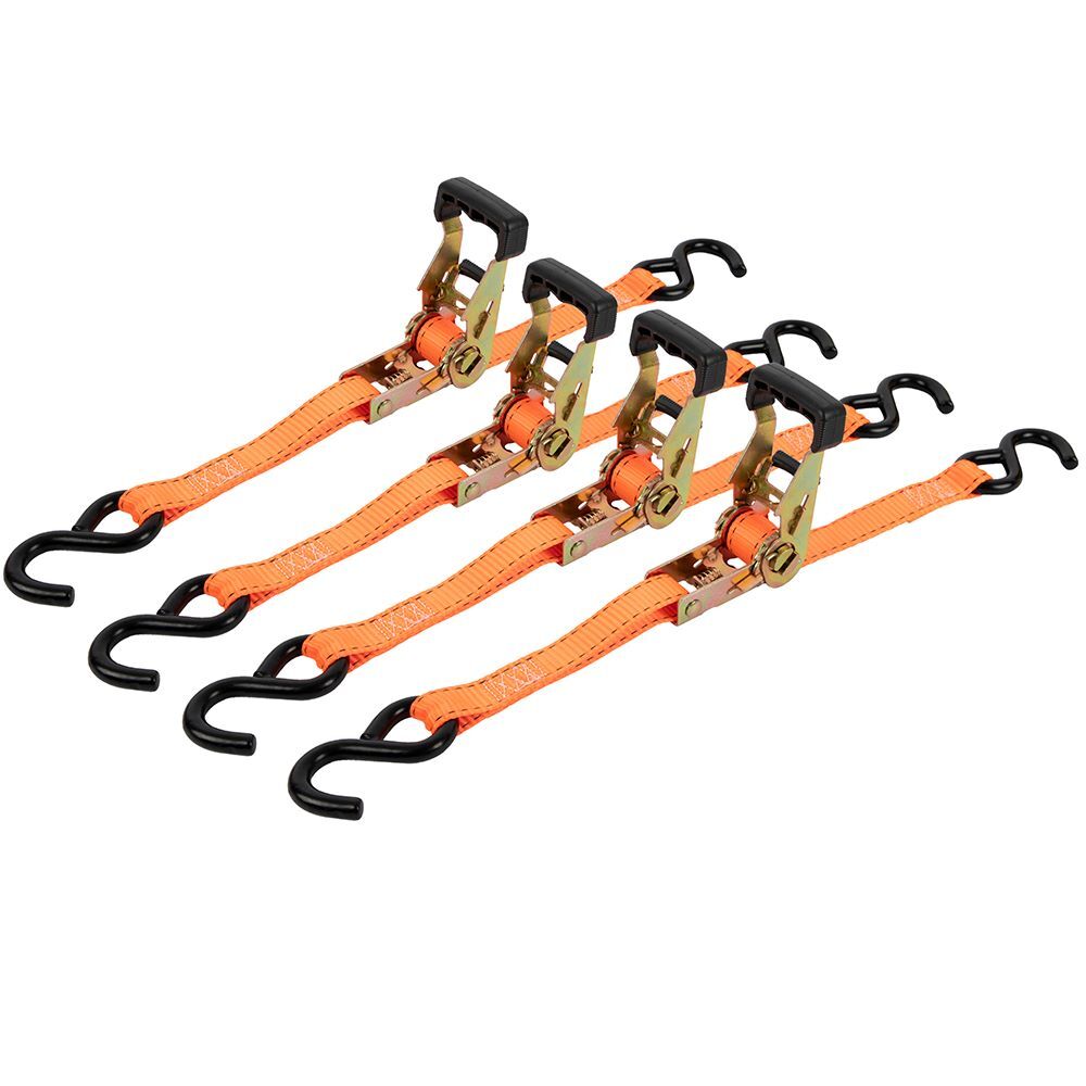 Erickson Ratcheting Tie-Downs, 1-In x 15-Ft, 2000-Lb, 2-Pk