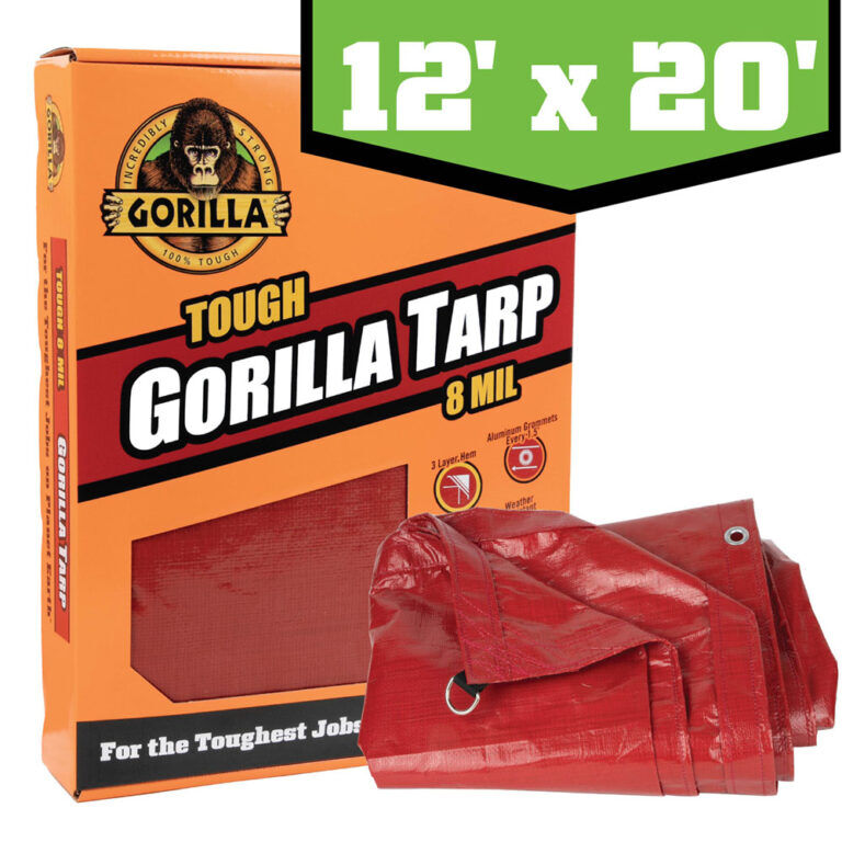 Gorilla Tough Tarp, Red, 12 ft. x 20 ft.