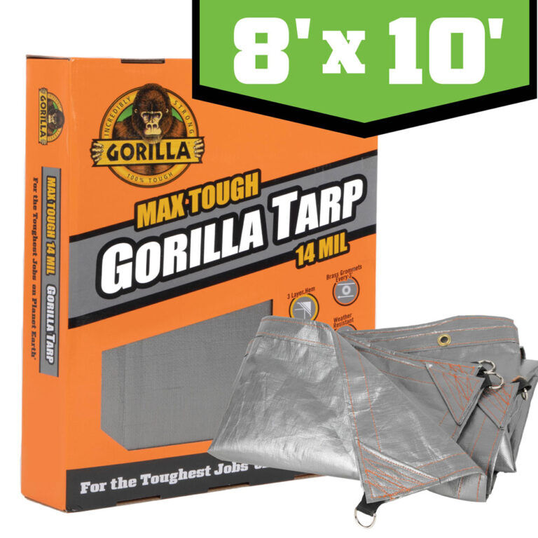 【新品】tarp to tarp valo shede MADARA Gorilla Max Tough Tarp, Silver, 8 ft. x 10 ft. - Poly Tarps