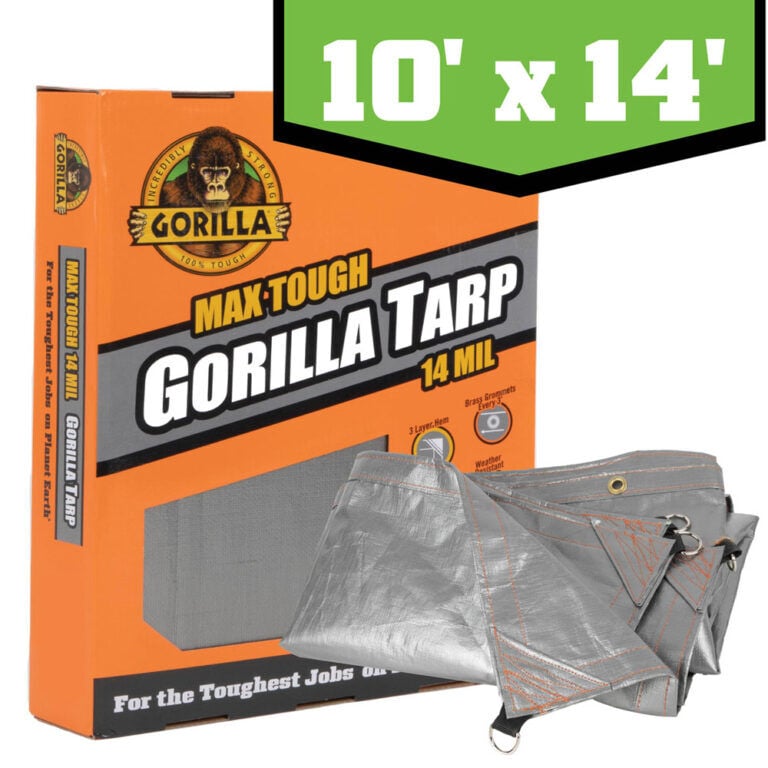 Gorilla Max Tough Tarp, Silver, 10 ft. x 14 ft.