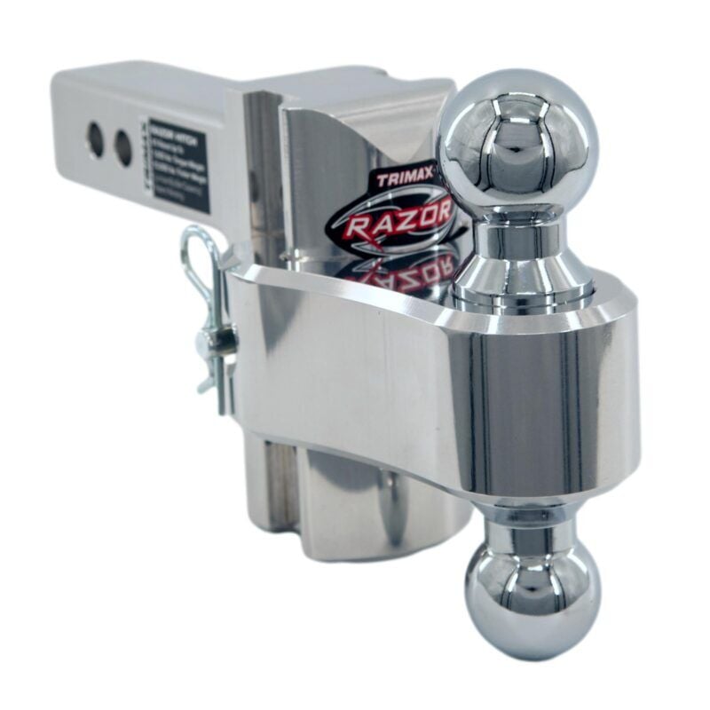 Trimax Ultra Razor Adjustable Hitch, 2 in. Shank, 4 in. Drop, 2 in. & 2 5/16 in. Ball, 12,500 lb.