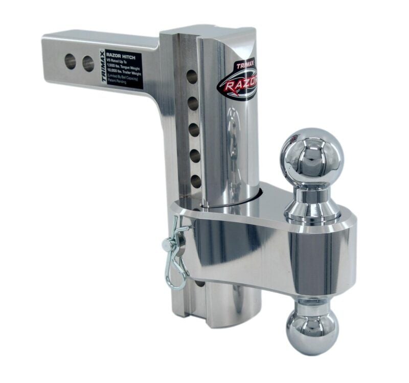 Trimax Ultra Razor Adjustable Hitch, 2 in. Shank, 8 in. Drop, 2 in. & 2 5/16 in. Ball, 12,500 lb.