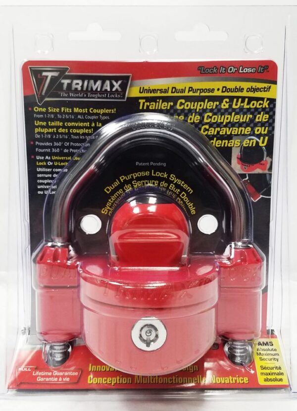 TRIMAX UMAX25D Trailer Coupler Lock, 1/2-In
