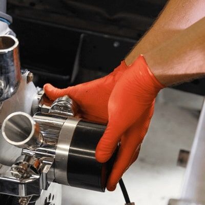 Gloveworks Orange Medium RDT Nitrile 8-Mil PF Ind Gloves, 100-Ct