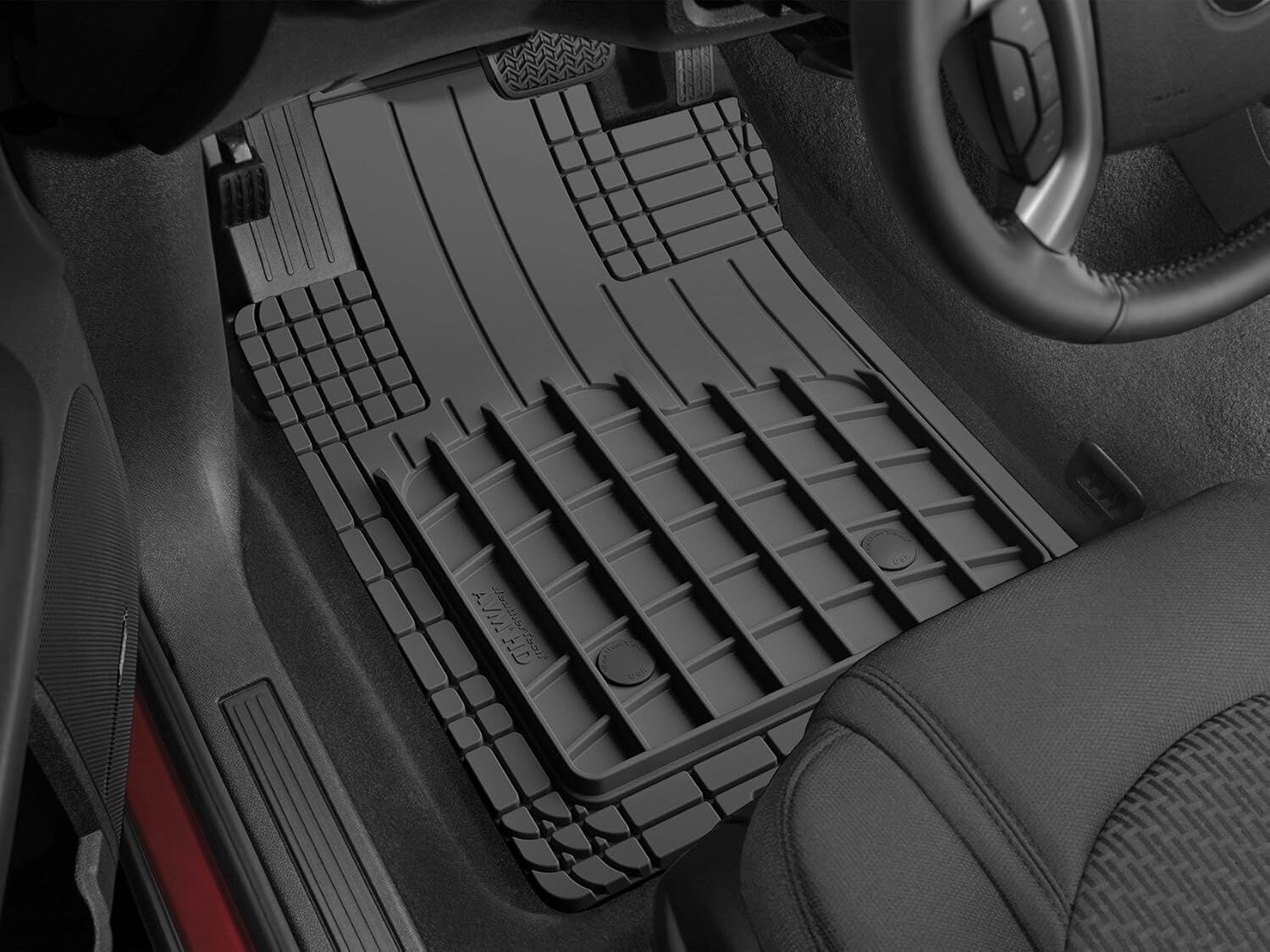 WeatherTech AVM HD Black Heavy Duty Trim-To-Fit Floor Mat, 4-Pk