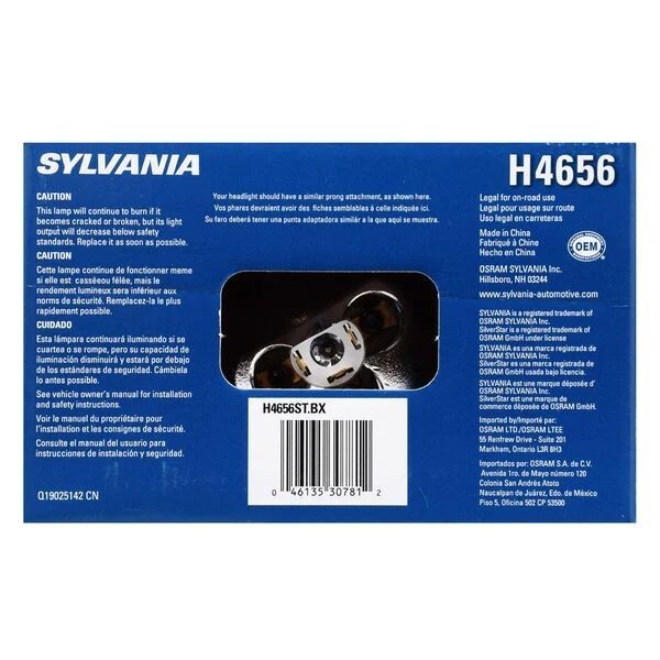 SYLVANIA H4656 SilverStar Sealed Beam Headlight