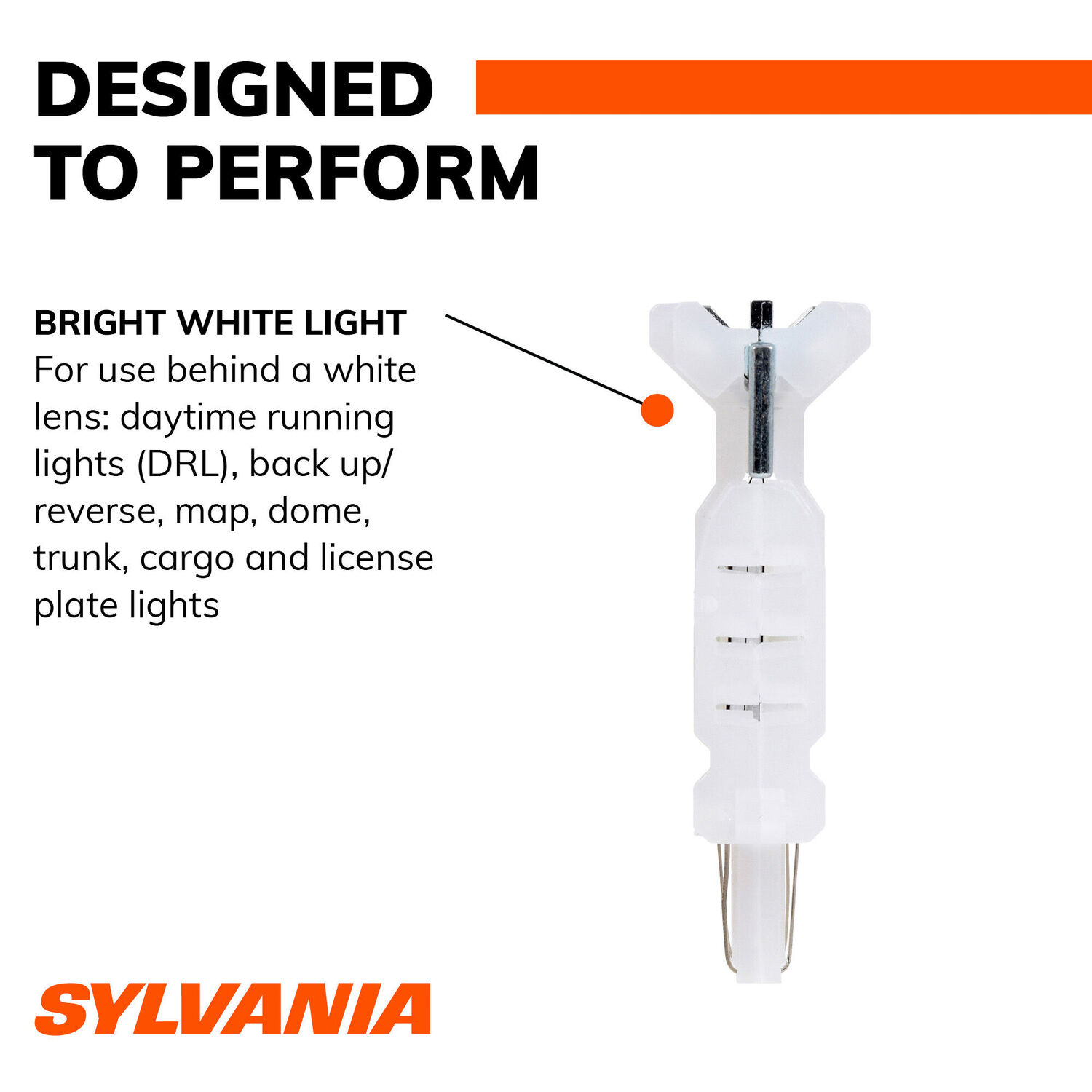Sylvania Automotive 3157 White LED Mini Bulb, 2-Pk