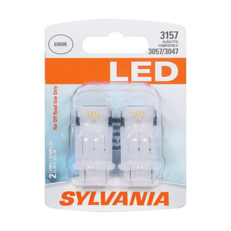 Sylvania Automotive 3157 White LED Mini Bulb, 2-Pk