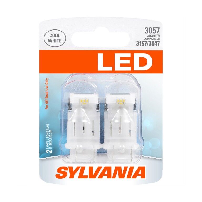 Sylvania Automotive 3057 White LED Mini Bulb, 2-Pk
