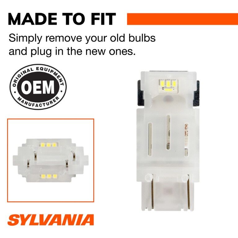 Sylvania Automotive 3057 White LED Mini Bulb, 2-Pk