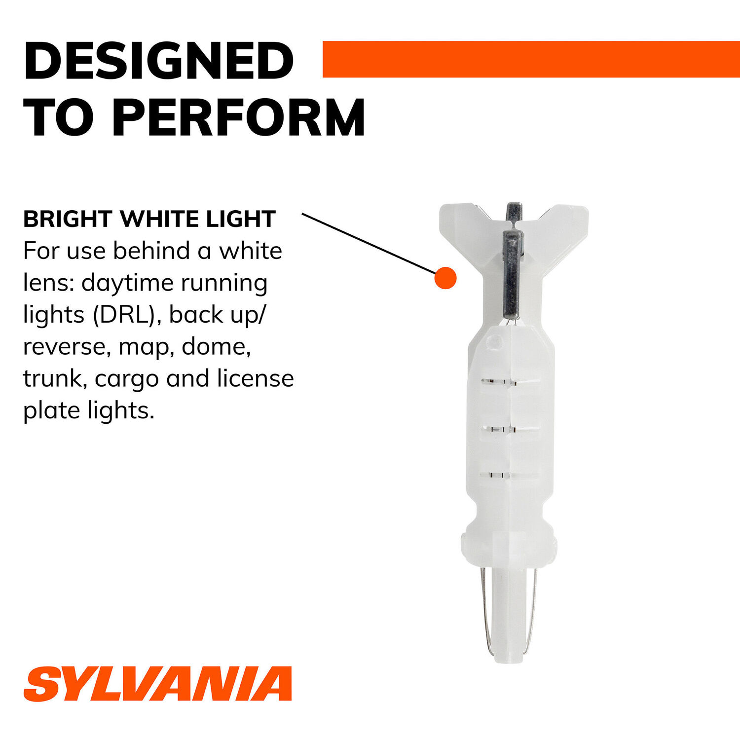 Sylvania Automotive 3057 White LED Mini Bulb, 2-Pk