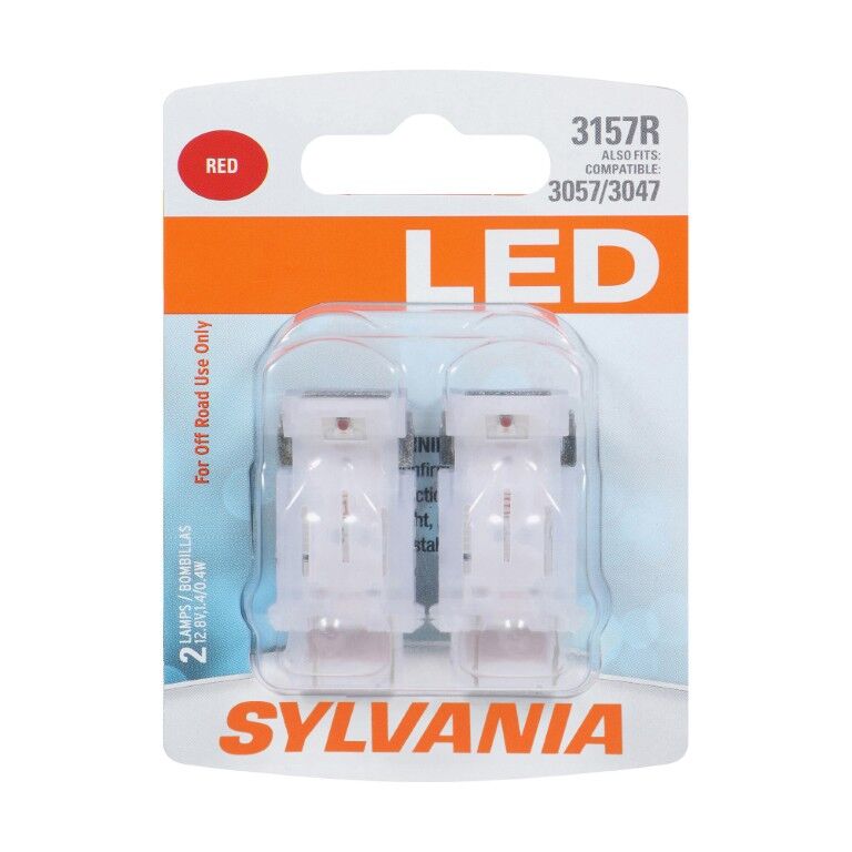 Sylvania Automotive 3157R Red LED Mini Bulb, 2-Pk