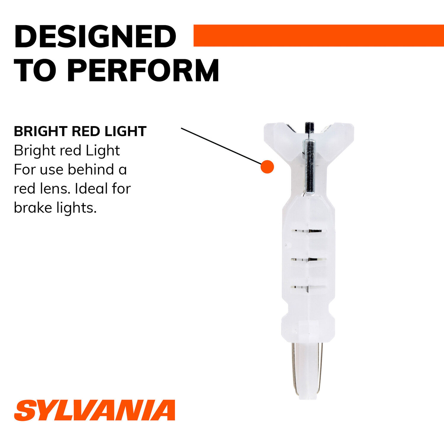 Sylvania Automotive 3157R Red LED Mini Bulb, 2-Pk