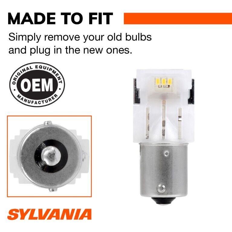 Sylvania Automotive 1156 White Mini LED Bulb, 2-Pk