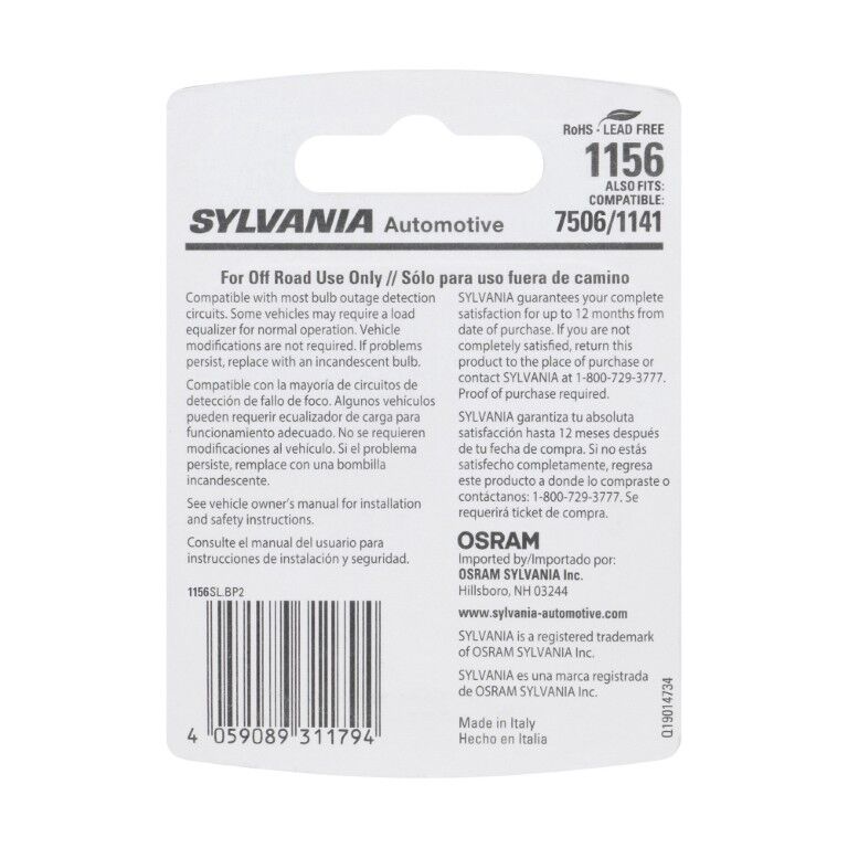 Sylvania Automotive 1156 White Mini LED Bulb, 2-Pk
