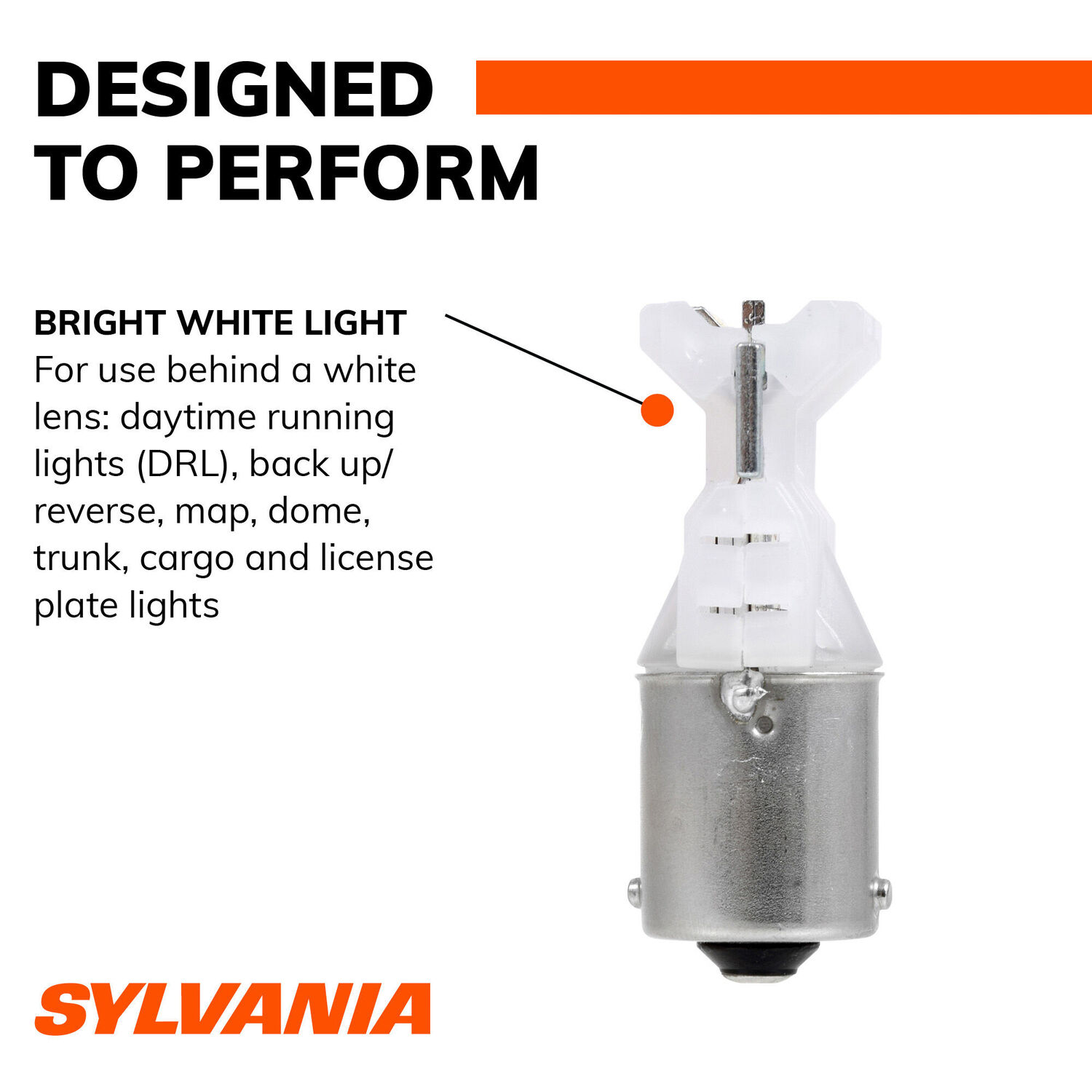 Sylvania Automotive 1156 White Mini LED Bulb, 2-Pk