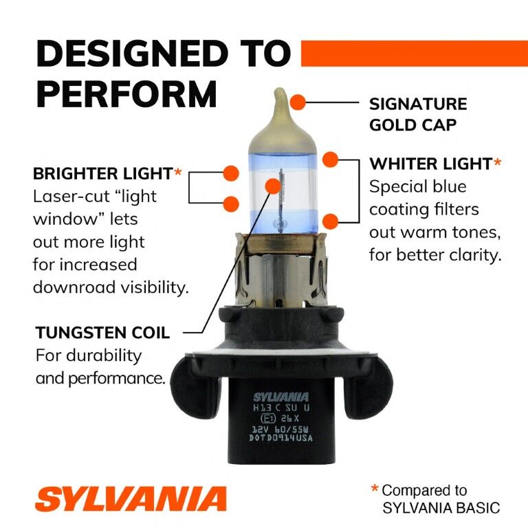 Sylvania SilverStar Ultra H13 Halogen Headlight Bulb