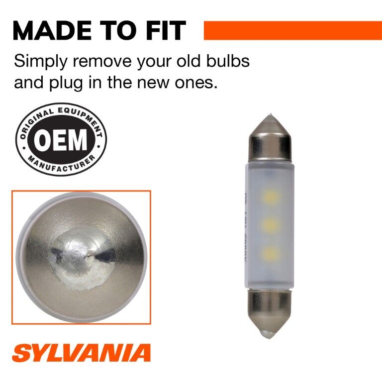 Sylvania Automotive 6411 White LED Mini Bulb