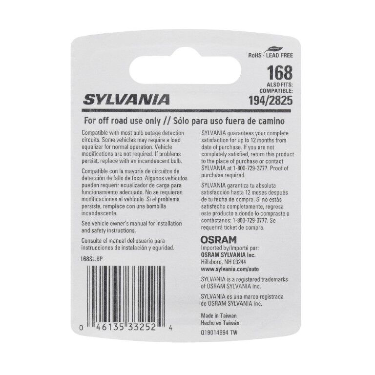 SYLVANIA 168 Cool White LED Mini Bulb