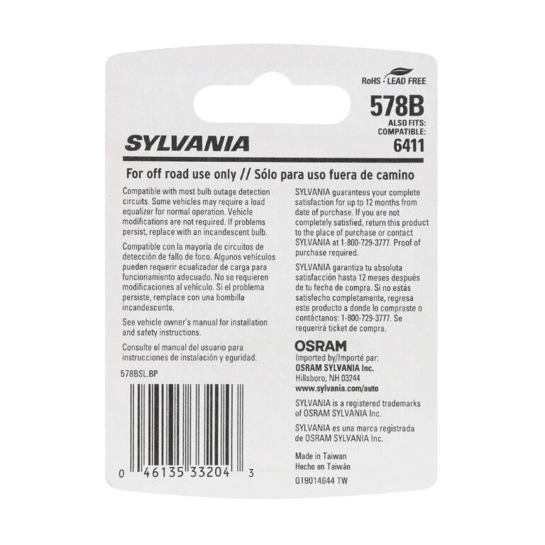 Sylvania Automotive 578 Blue LED Mini Bulb