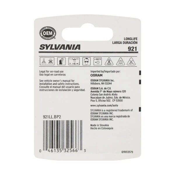 Sylvania 921 Long Life Mini Bulb, 2-Pk