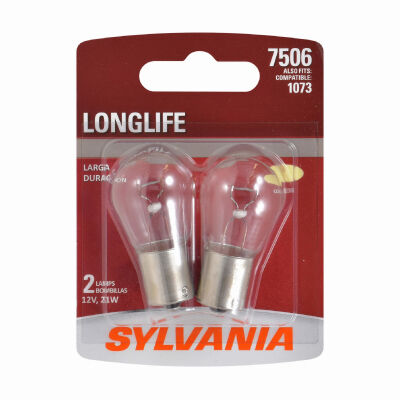 Sylvania 7506 LongLife Miniature Clear Bulb, 2-Pk