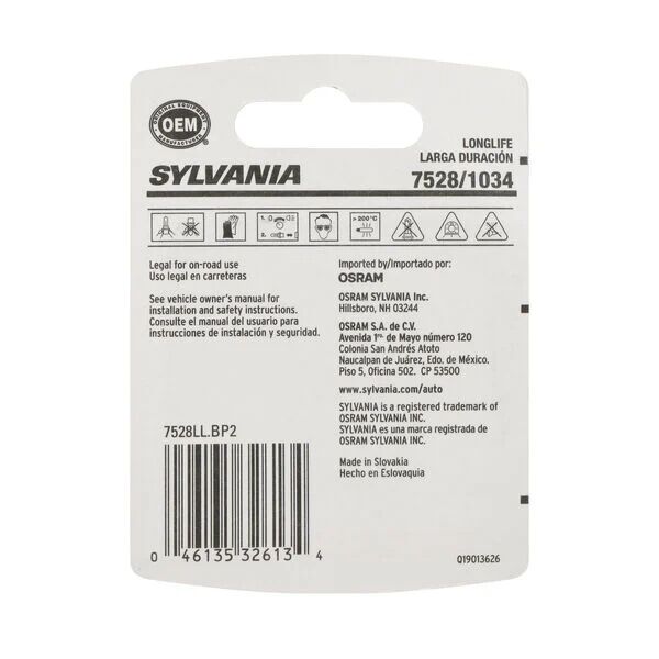 Sylvania 7528 Long Life Mini Bulb, 2-Pk