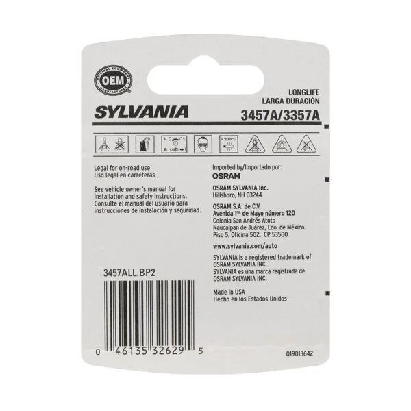 Sylvania 3457A Long Life Mini Bulb, 2-Pk