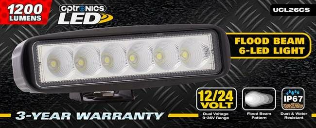 Optronics UCL26CS Post Mount LED Flood Beam Work Light