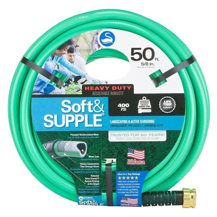 Swan Soft & Supple Hose, 400 PSI, 5/8-In x 50-Ft