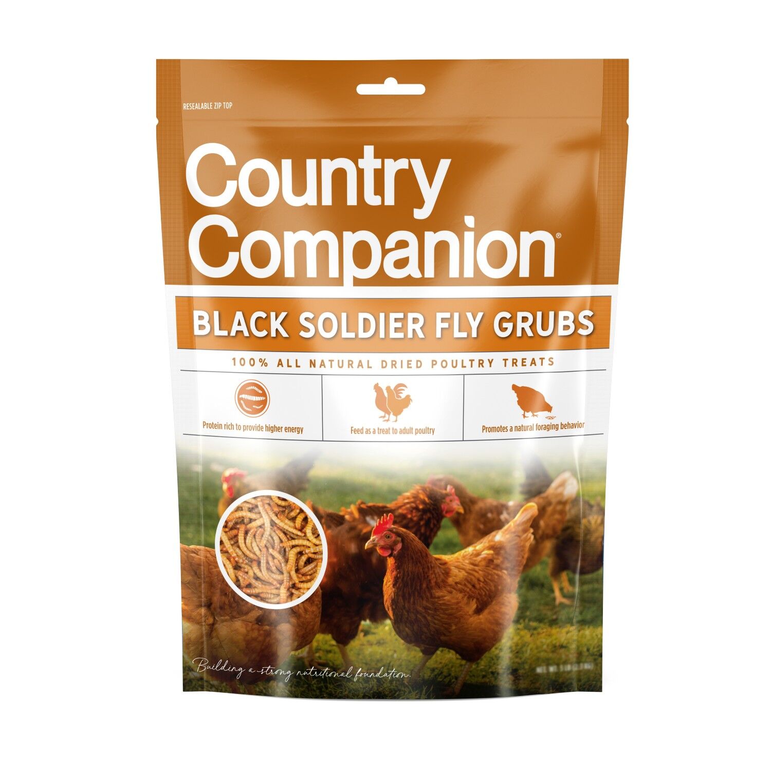 Country Companion Black Soldier Fly Grubs Poultry Treats, 2 lb.
