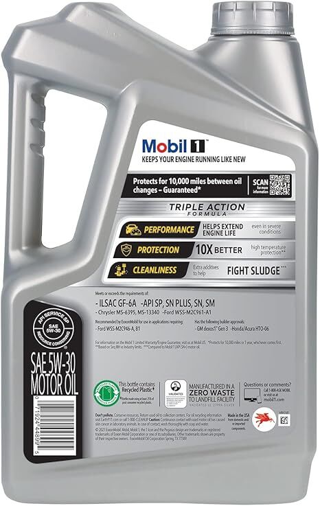 Mobil 1 Synthetic 5W-30 Motor Oil, 5-Qt