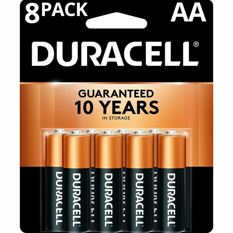 Duracell 8 Pack AA Alkaline Batteries