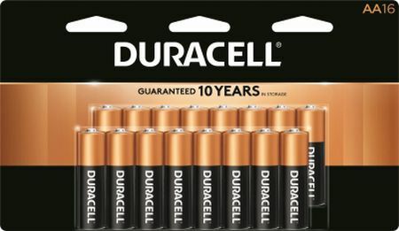 Duracell 16 Pack AA Alkaline Batteries