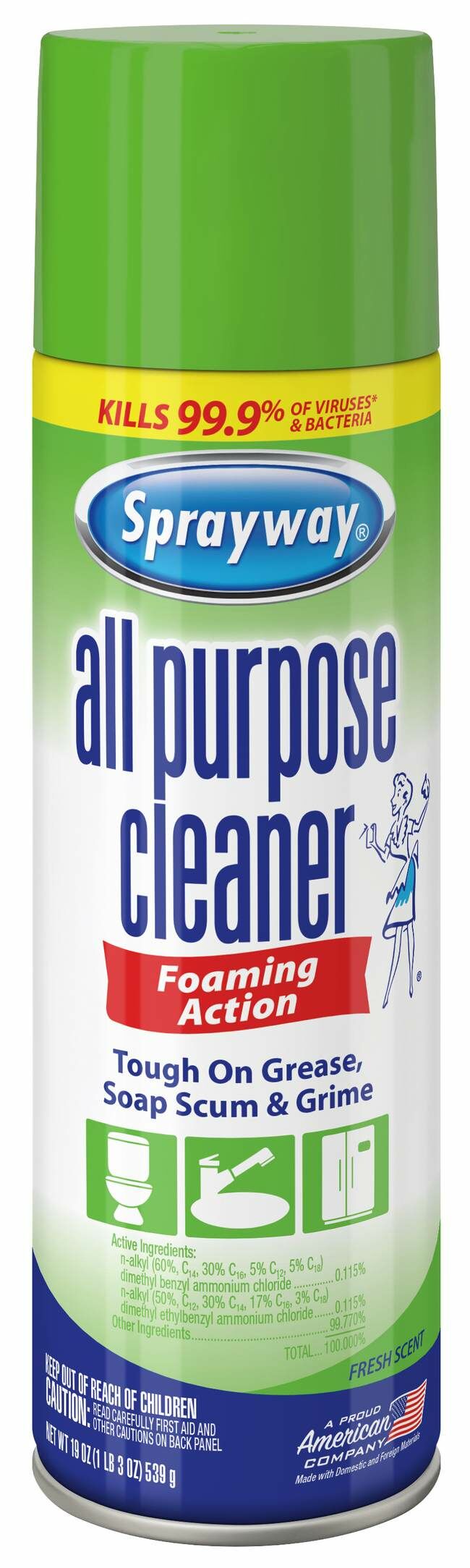 Sprayway Foaming Action All Purpose Cleaner - 19 oz