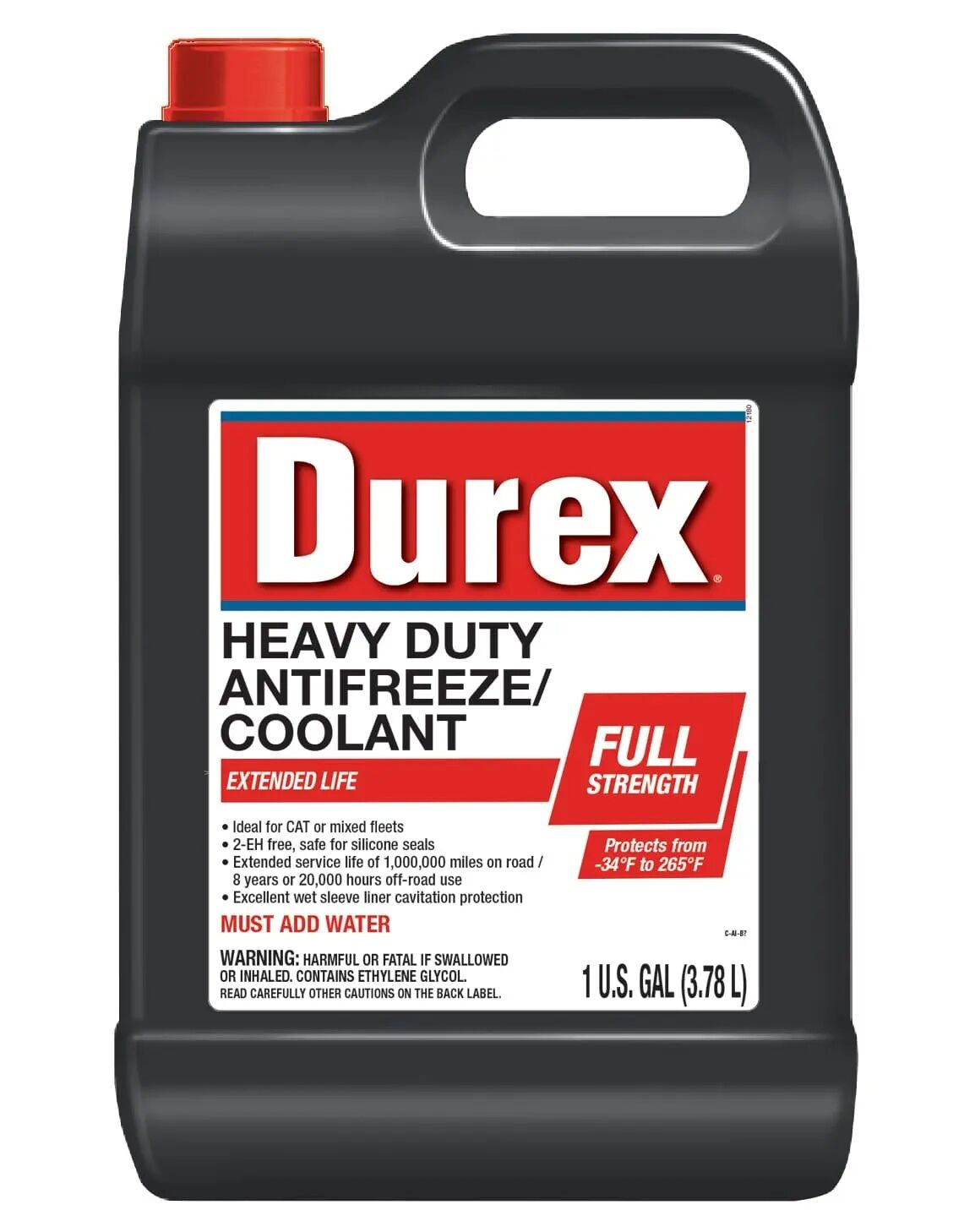 Durex Heavy Duty Extended Life Full Strength Antifreeze/Coolant, 1 gal.