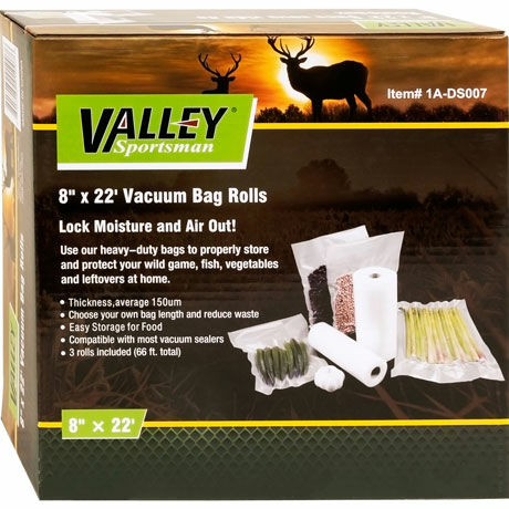 Valley Sportsman 3 Pack 8 in X 22 in Roll Vacuum Bags