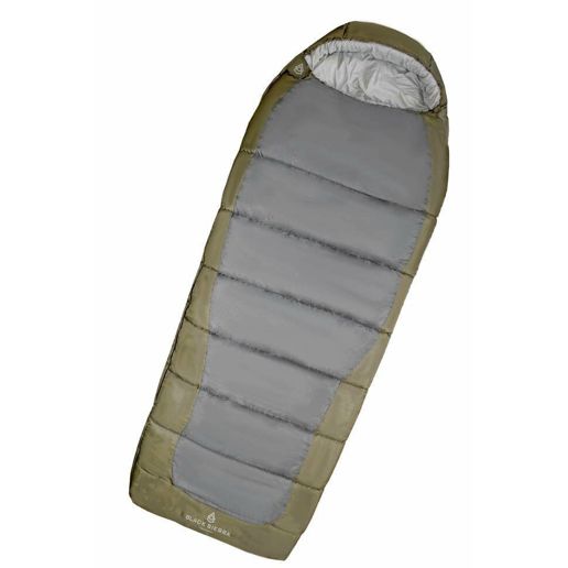 Sierra Sleeping Bag 0 Degree Hooded - Green/Gray, 36 in X 92 in