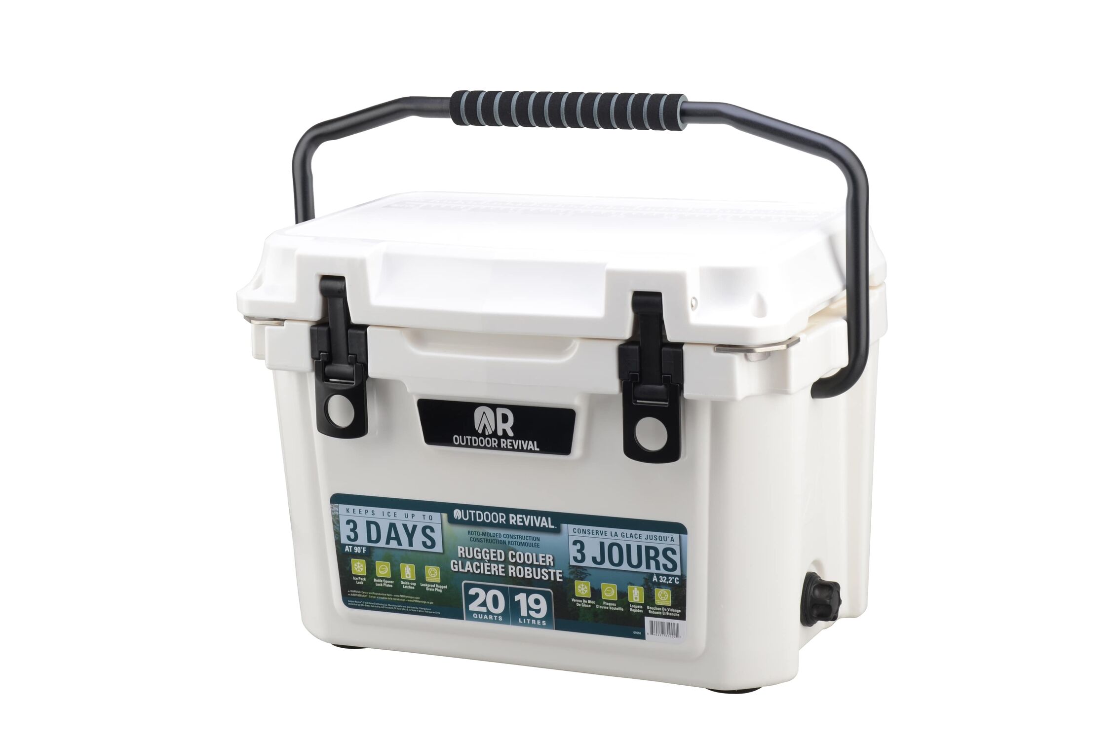 Outdoor Revival White Rugged Hard Cooler, 20-Qt