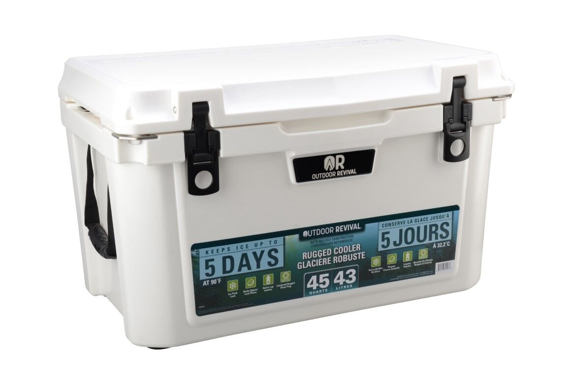 Outdoor Revival White Rugged Hard Cooler, 45-Qt